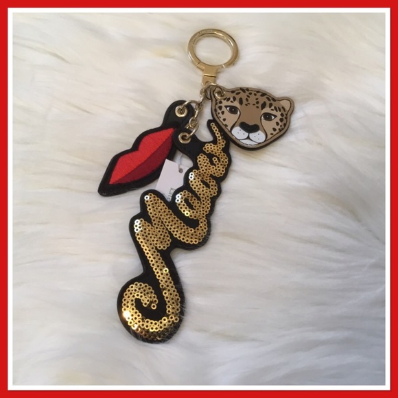 kate spade Accessories - Kate Spade Leopard Novelty Mix Key Fob Meow NWT